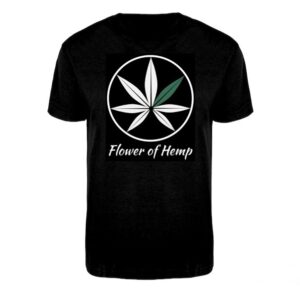 Hampens blomst Sort T-shirt
