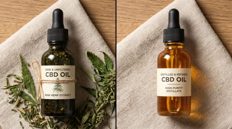 RAW vs. Destilleret CBD Olie: Kemisk Sammensætning og Hvad Forskningen Viser