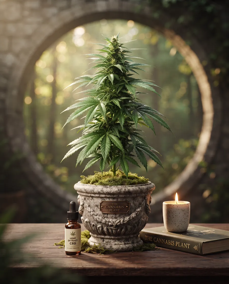 Høj hampeplante med knopper — CBD Explorer